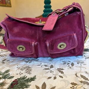 Coach 2008 VINTAGE  Limited Edition Bleecker Street Haversack Suede bag